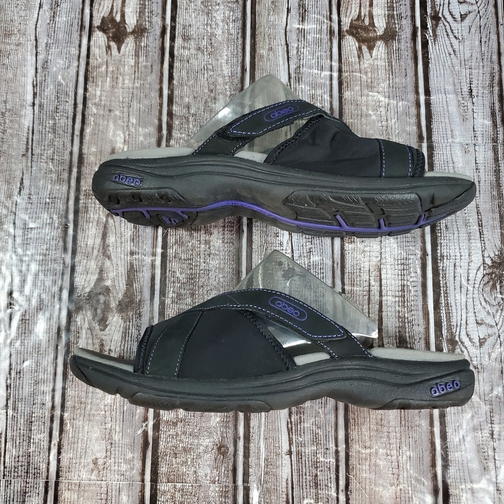 Abeo Women's Gargona Sandals Orthopedic Slide Sandals Bio System Black Size 8 N - Picture 3 of 8